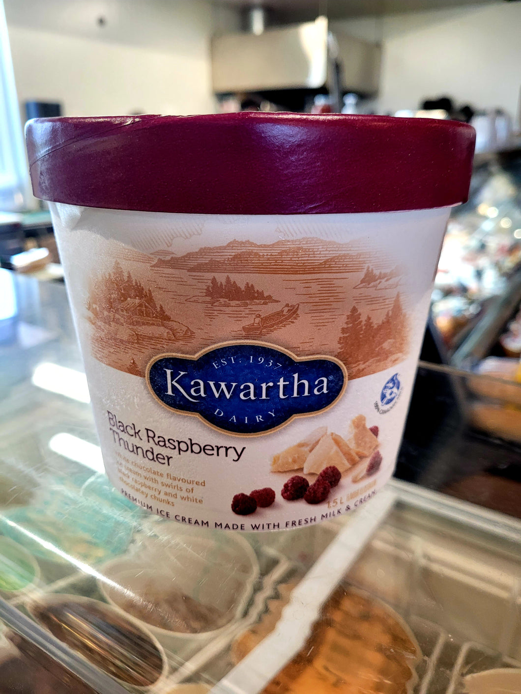 Kawartha Dairy Black Raspberry Thunder Ice Cream